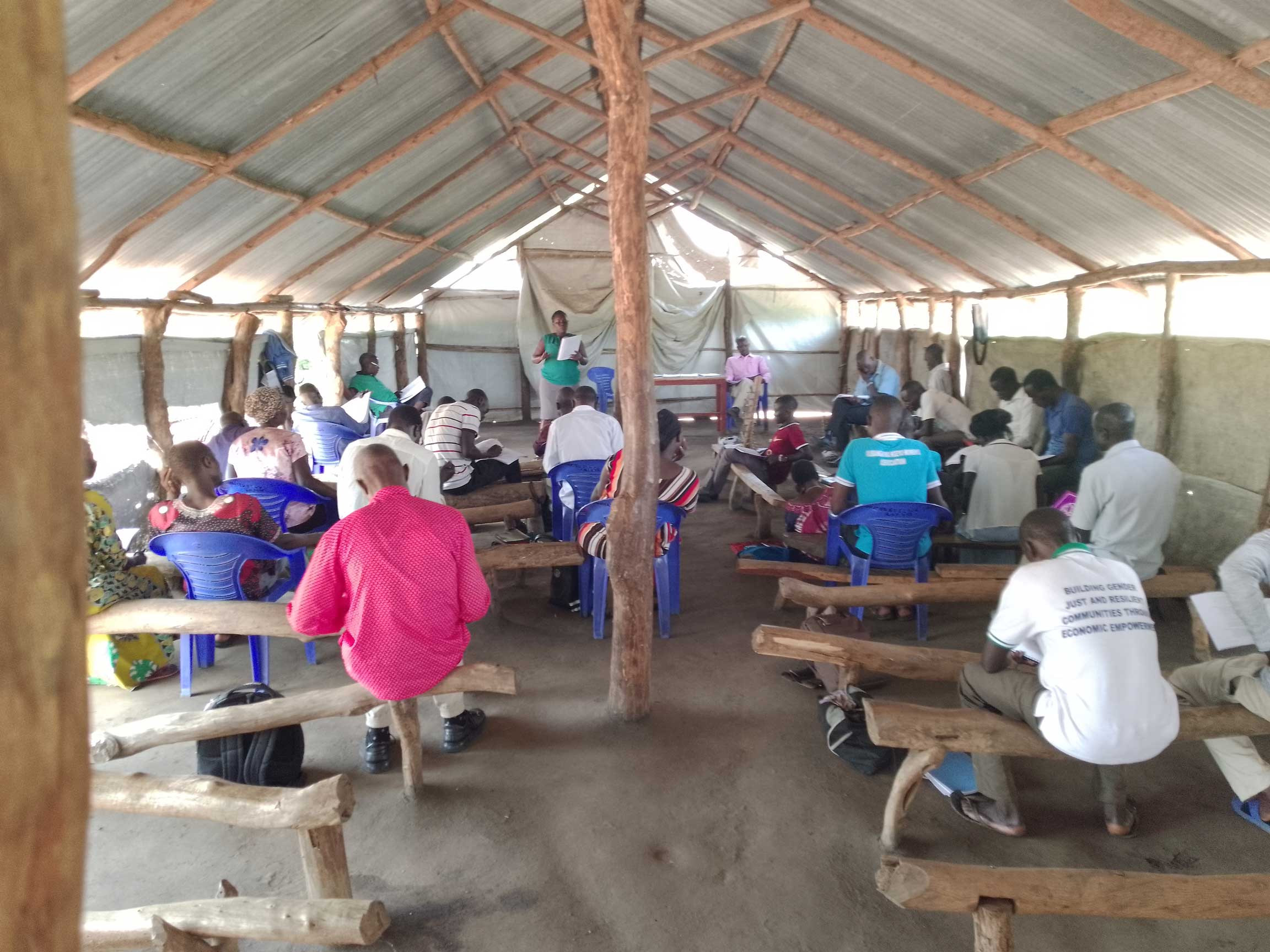 Evangelism Explosion training at a refugee camp